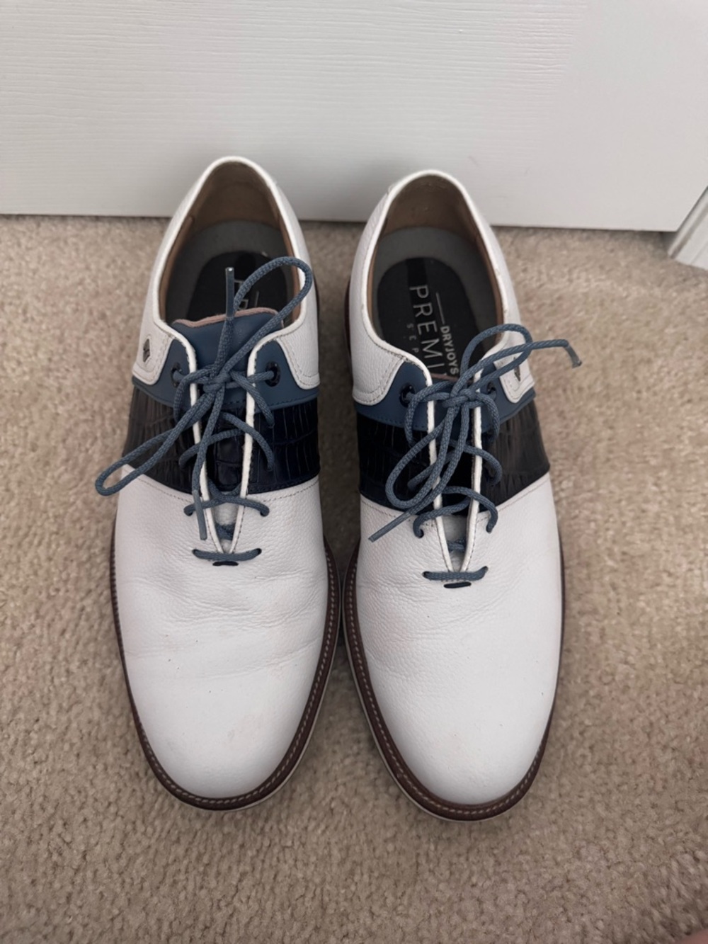 FootJoy White, Navy and Brown Men's Golf Oxfords